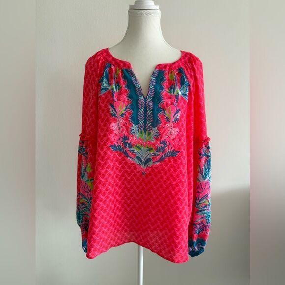 Zaid  popover top in pink size medium - Picture 1 of 4